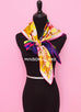 Hermes "Double Sangle" Yellow Twill Silk 90 cm Scarf