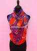 Hermes "Coupe de Gala" Red Wash Twill Silk 90 cm Scarf