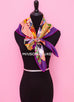 Hermes "L'Art du Sarasa" Purple Twill Silk 90 cm Scarf