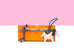 Hermes Craie / Vert Cypress / Mauve Pale Pegase Bag Charm PM