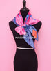 Hermes "La Cite Cavaliere" Pink Twill Silk 90 cm Scarf