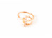 Hermes Rose Gold Diamond Echappee Ring 52