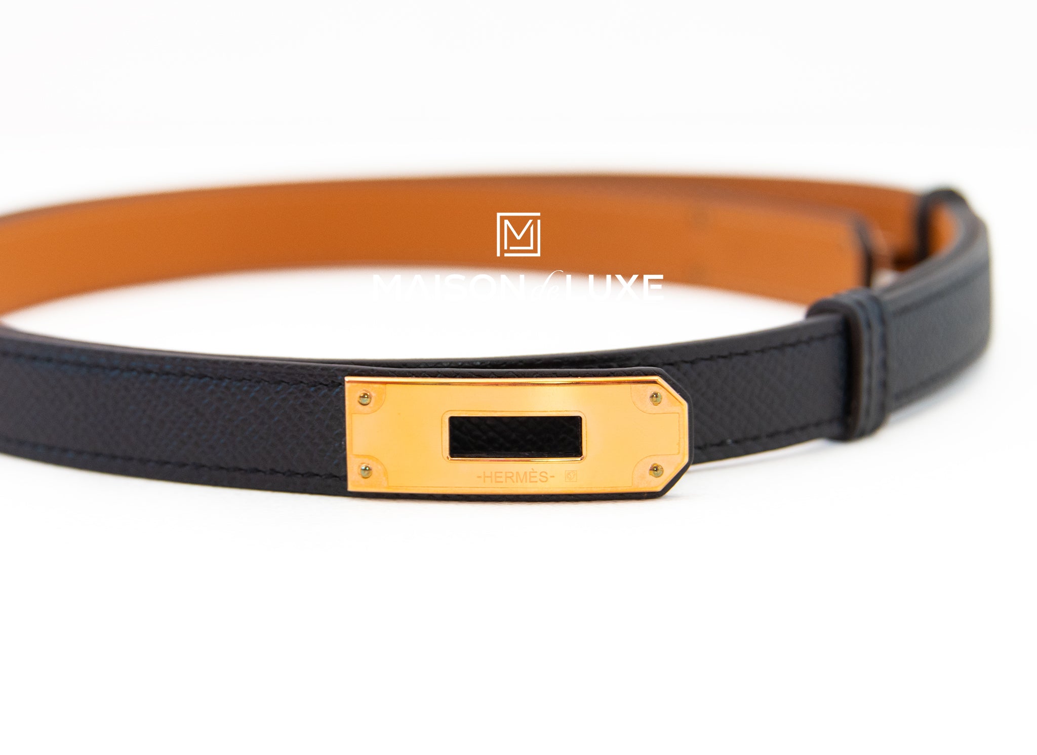 Hermes Kelly 18 Belt Black Epsom Rose Gold Hardware – MAISON de LUXE