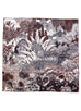 Hermes "Mountain Zebra" Marron Twill Silk 90 cm Scarf
