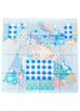 Hermes "L'Art du Sarasa" Blue Twill Silk 90 cm Scarf