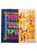 Hermes "Double Sangle" Yellow Twill Silk 90 cm Scarf