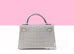 Hermes Mini Kelly II 20 Gris Ciment Matte Alligator