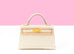 Hermes Mini Kelly II 20 Craie & Yellow HSS Epsom