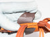 Hermes Pain d'epice / Sienne / Moka Pegase Bag Charm PM
