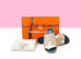 Hermes Men's Blanc Gomme / Blue Celeste  Izmir Sandal 43