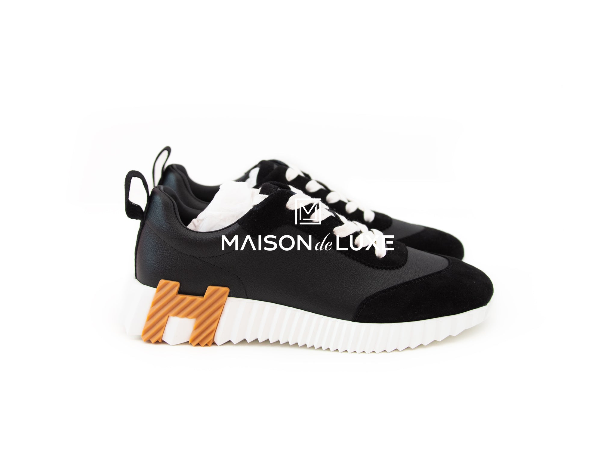 Hermes Women's Black Bouncing 37 Sneaker Shoes – MAISON de LUXE
