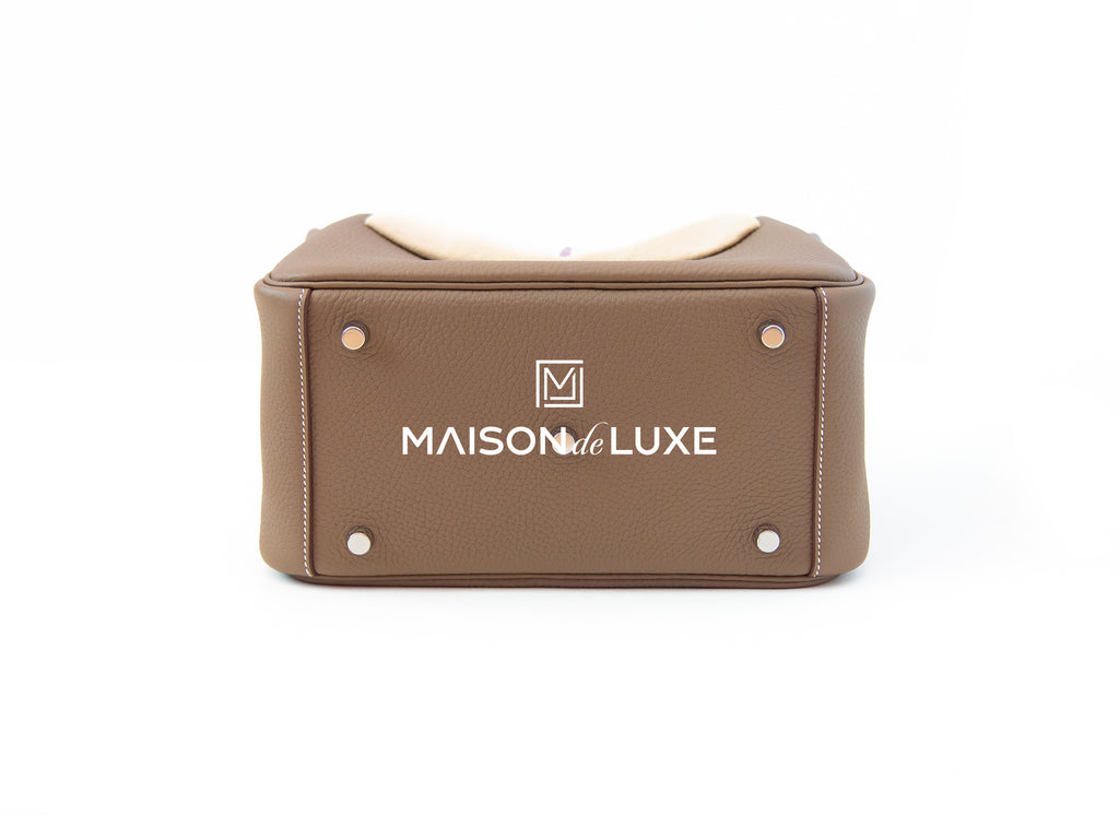 Hermes Mini Lindy Vert Bosphore Clemence Gold Hardware - MAISON de LUXE