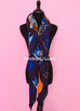 Hermes "A Travers Champs" Blue Cashmere 140 GM Shawl