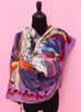 Hermes "Mythiques Phoenix Coloriage" Mauve Cashmere 140 GM Shawl