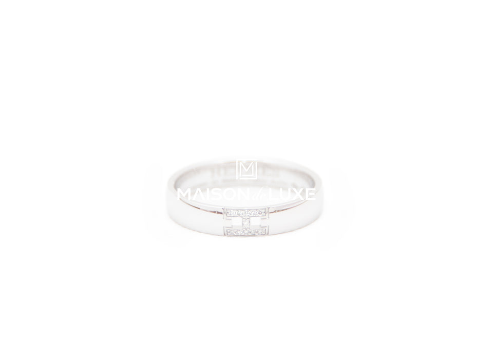 Hermes White Gold Diamond Ever Herakles Ring 52