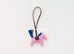 Hermes Mauve / Blue France / Rouge Rodeo Bag Charm PM