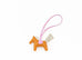 Hermes Sesame / Craie / Mauve Sylvestre Rodeo Bag Charm PM