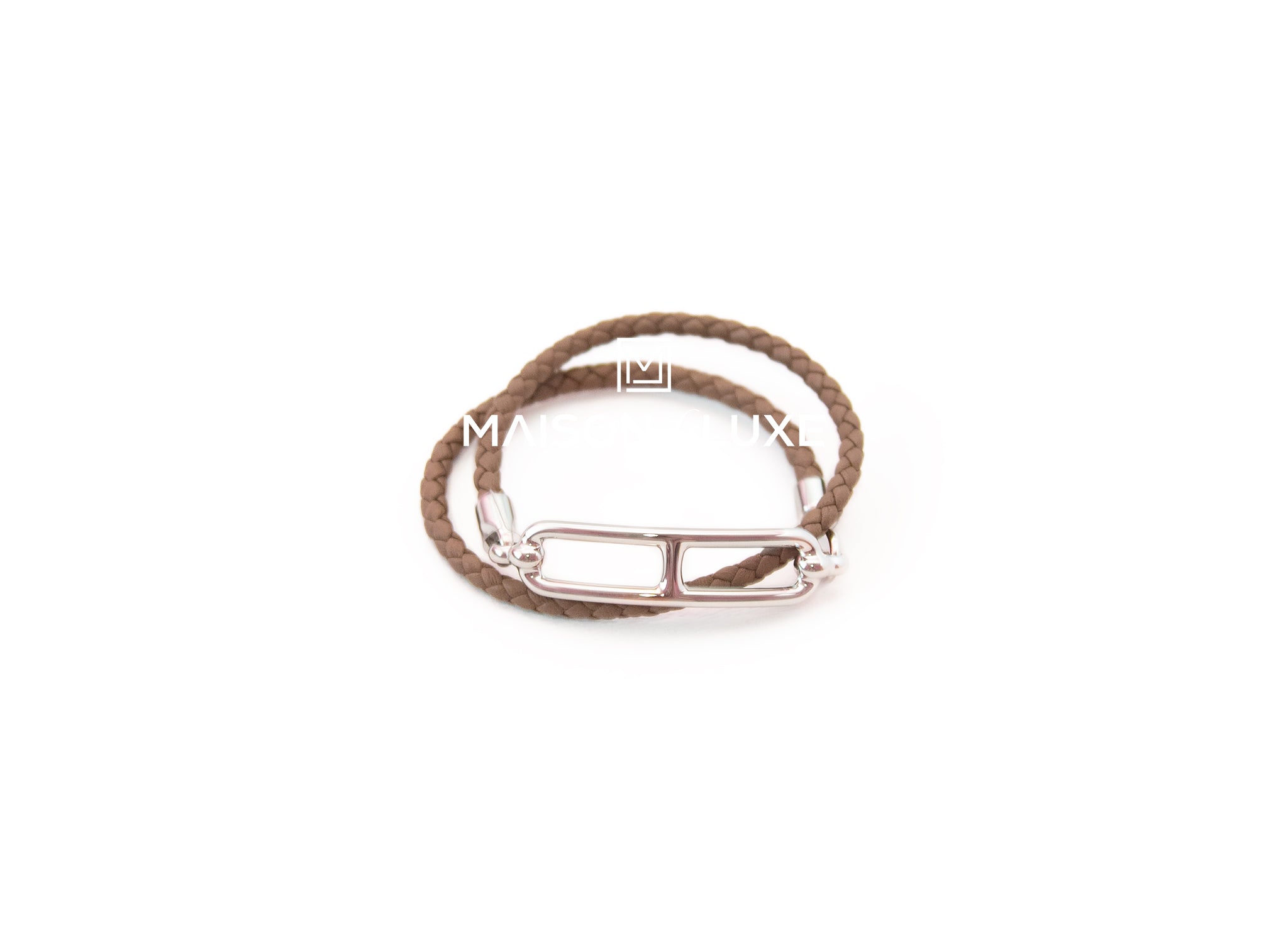 BNIB Hermes Collier De Chien 24 Bracelet T2 in Etoupe Epsom Leather with  Gold HW | eBay