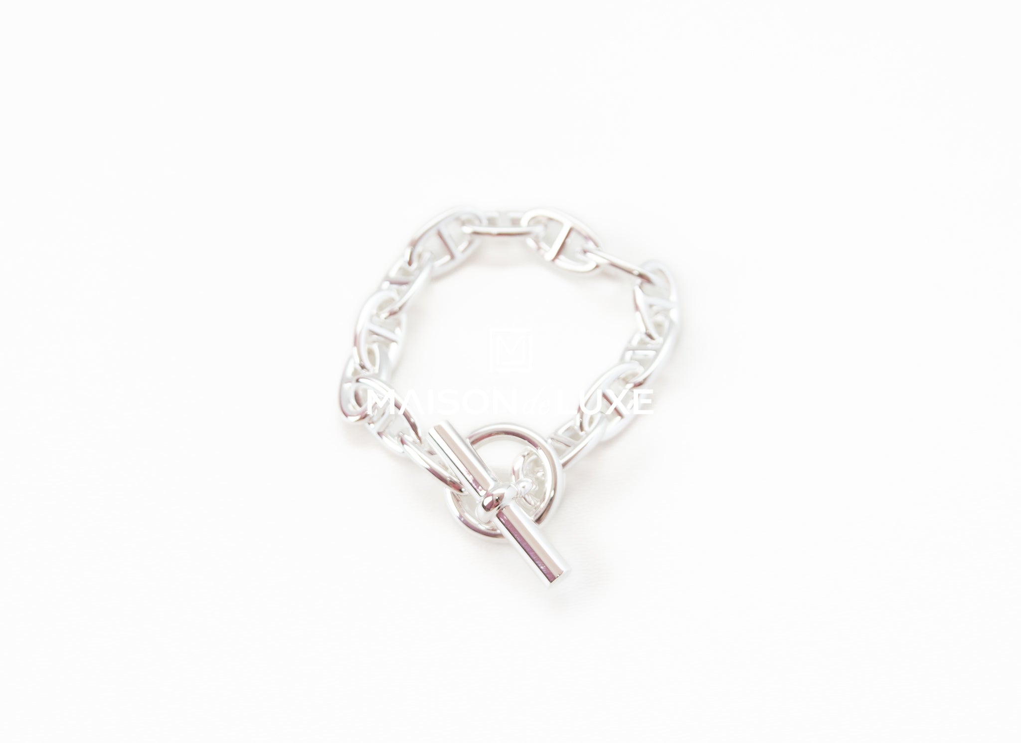 Silver Hermes Chaine d'Ancre Anchor Bracelet – Designer Revival