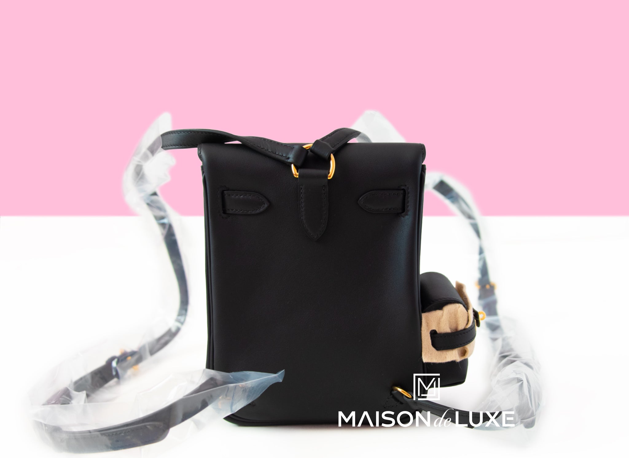 hermes mini kelly backpack Hermes Kelly Jump Backpack Black Swift Gold Hardware