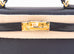 Hermes Mini Kelly II 20 Black Madame & Lizard Touch Gold Hardware