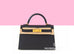 Hermes Mini Kelly II 20 Black Epsom Gold Hardware