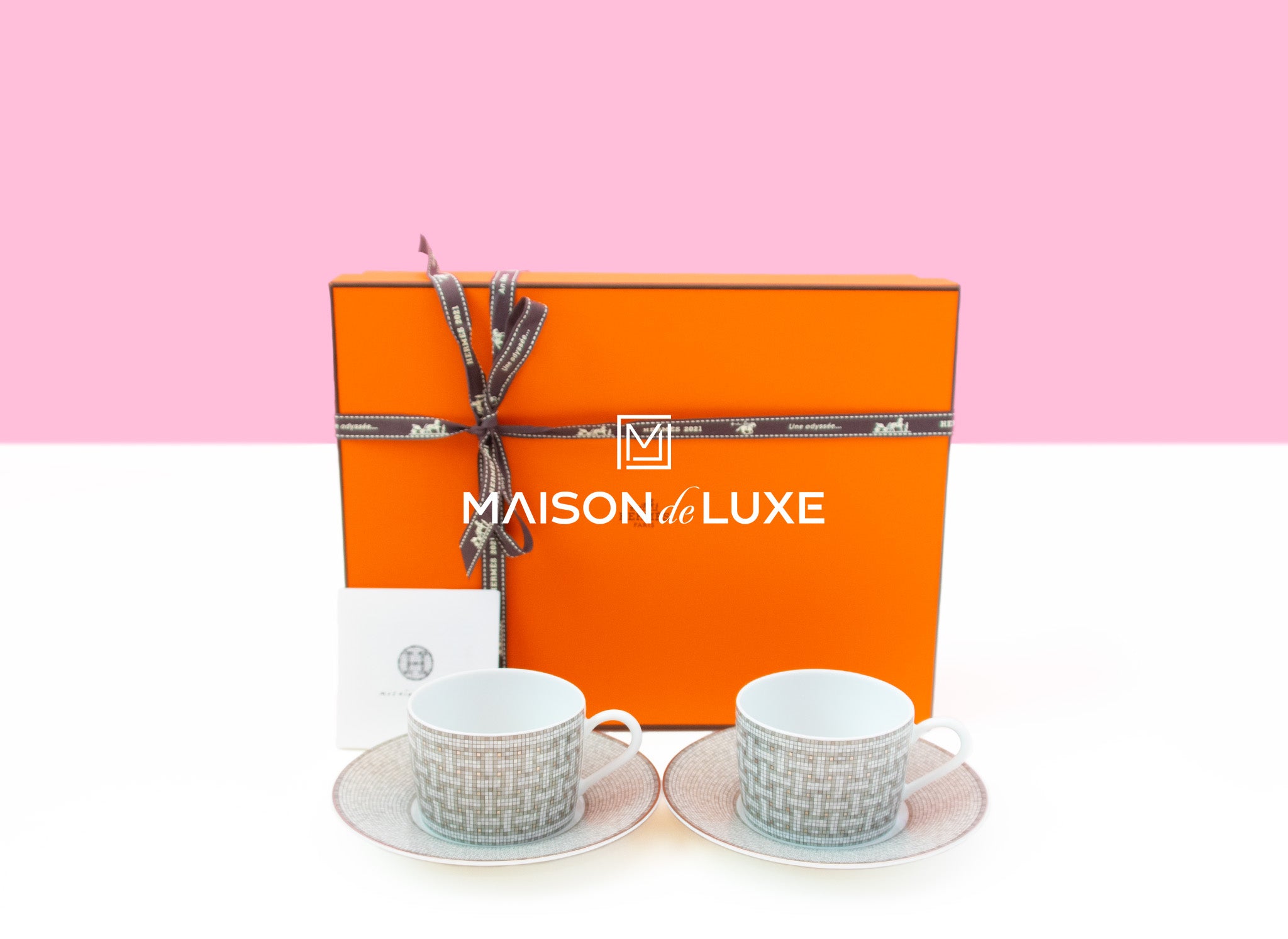 Hermes Classic Mosaique au 24 Platinum Tea cup & Saucer – MAISON de LUXE