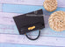 Hermes Mini Kelly II 20 Black Epsom Gold Hardware