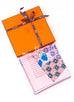 Hermes "L'Art du Sarasa" Pink Twill Silk 90 cm Scarf