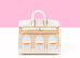 Hermes Neige Faubourg Birkin 20 White Matte Alligator Handbag