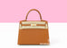 Hermes Kelly Sellier 25 Gold Epsom