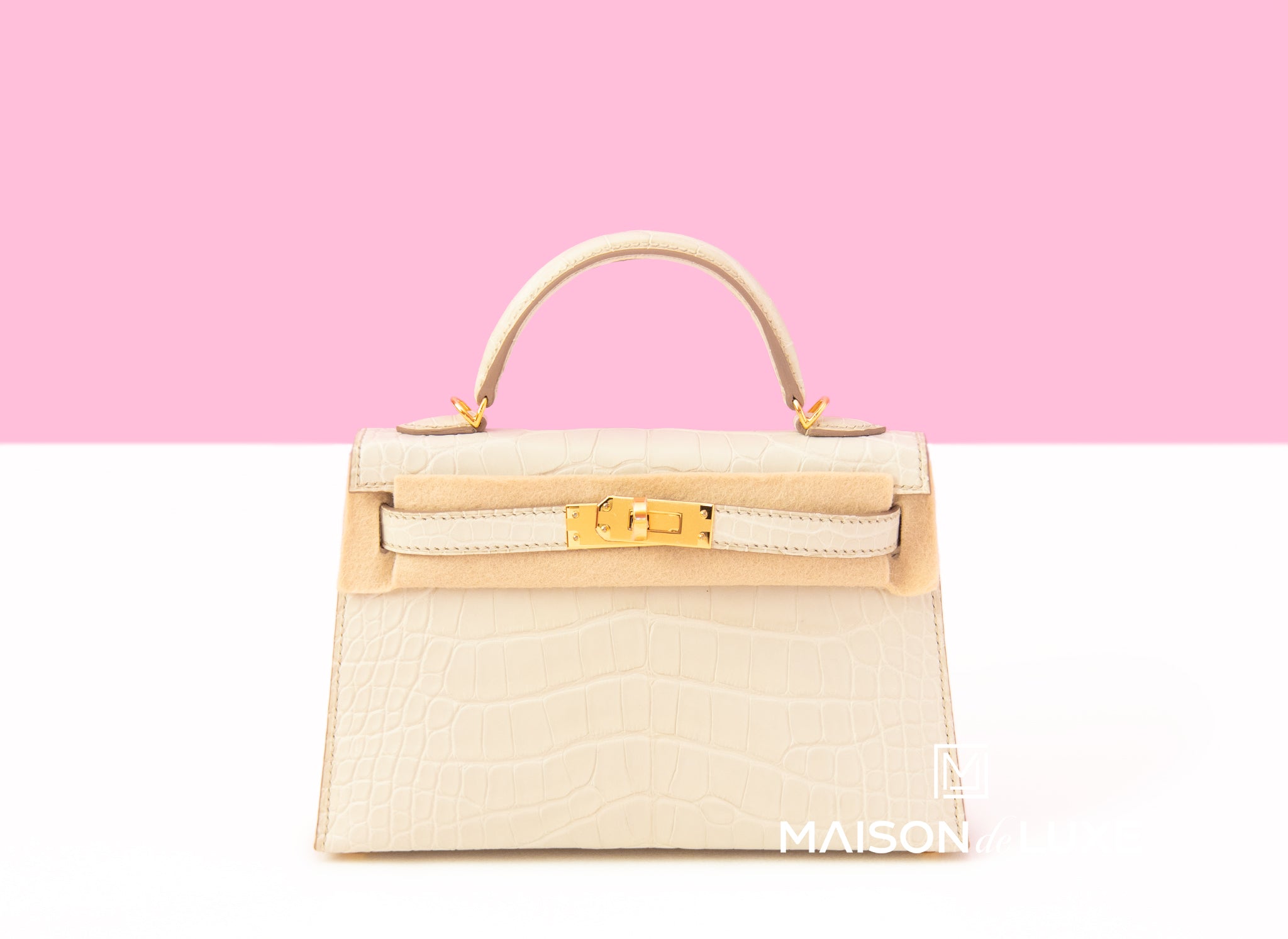 Hermes Mini Kelly II 20 8L Beton Matte Crocodile Alligator Gold Hardware –  MAISON de LUXE