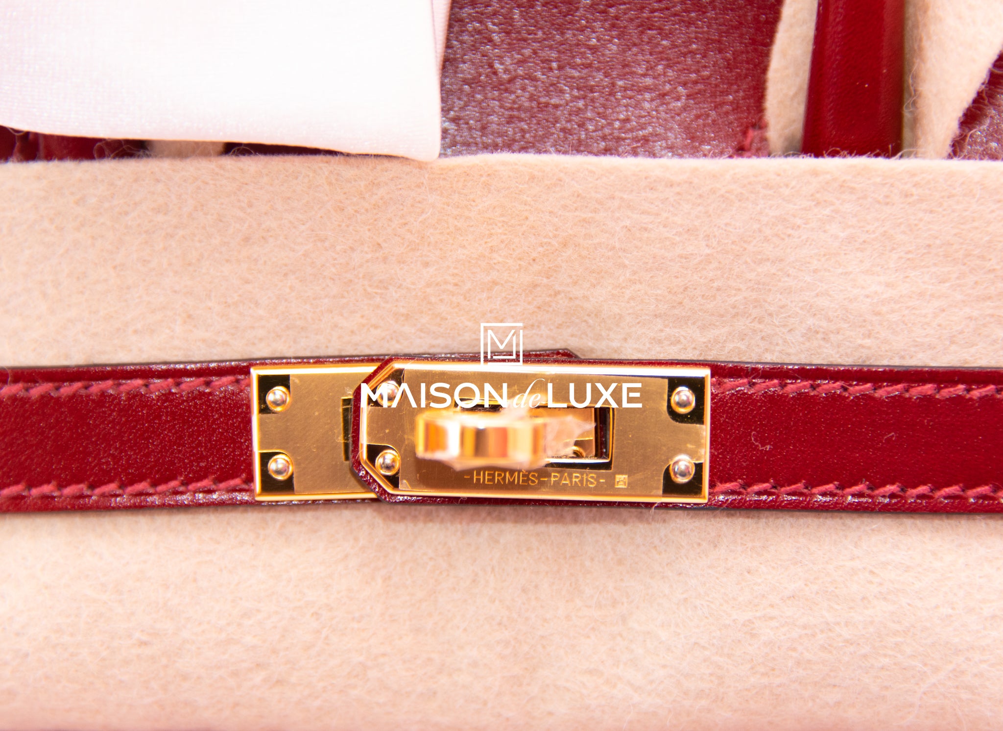 Hermes Egee Clutch with Palladium Hardware, Rouge H Box Calf