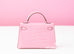 Hermes Mini Kelly II 20 5P Bubblegum Pink Matte Alligator