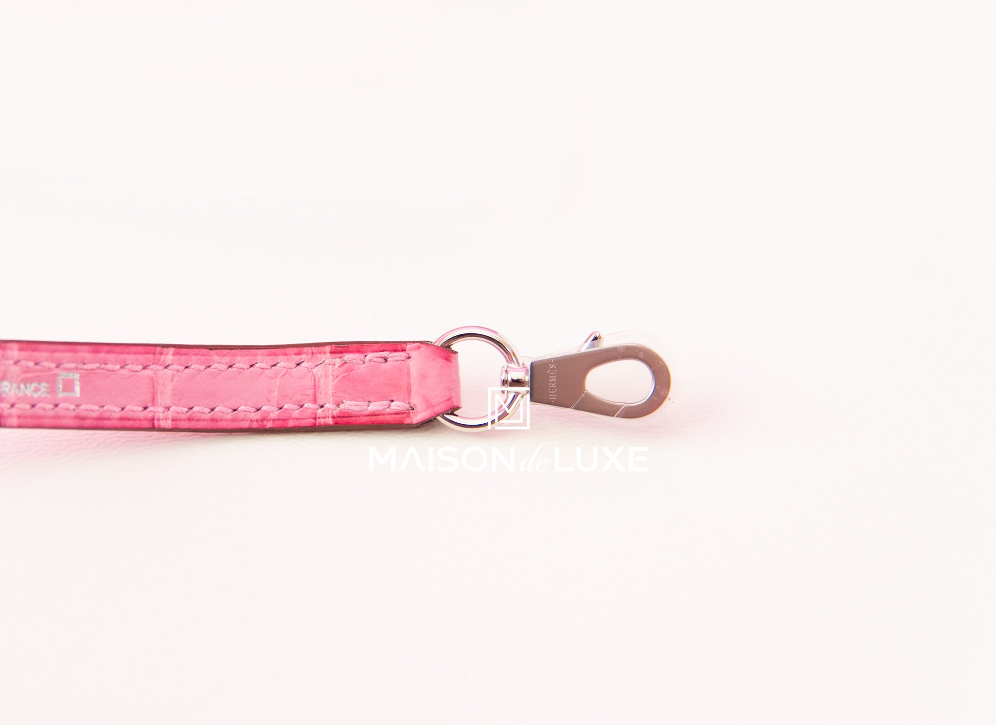 Hermes 5P Bubblegum Pink Crocodile Mini Kelly II 20 cm - MAISON de LUXE