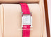 Hermes Diamond H Hour Watch PM Raspberry Crocodile Strap