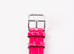 Hermes Diamond H Hour Watch PM Raspberry Crocodile Strap