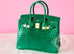Hermes Vert Emerald Emeraude + Fuchsia Crocodile Bicolor Birkin 30 Handbag - New - MAISON de LUXE - 2
