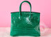 Hermes Vert Emerald Emeraude + Fuchsia Crocodile Bicolor Birkin 30 Handbag - New - MAISON de LUXE - 5