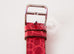 Hermes Diamond H Hour Watch PM Braise Ferrari Red Crocodile Strap