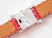 Hermes Diamond H Hour Watch PM Braise Ferrari Red Crocodile Strap