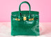 Hermes Vert Emerald Emeraude + Fuchsia Crocodile Bicolor Birkin 30 Handbag - New - MAISON de LUXE - 1