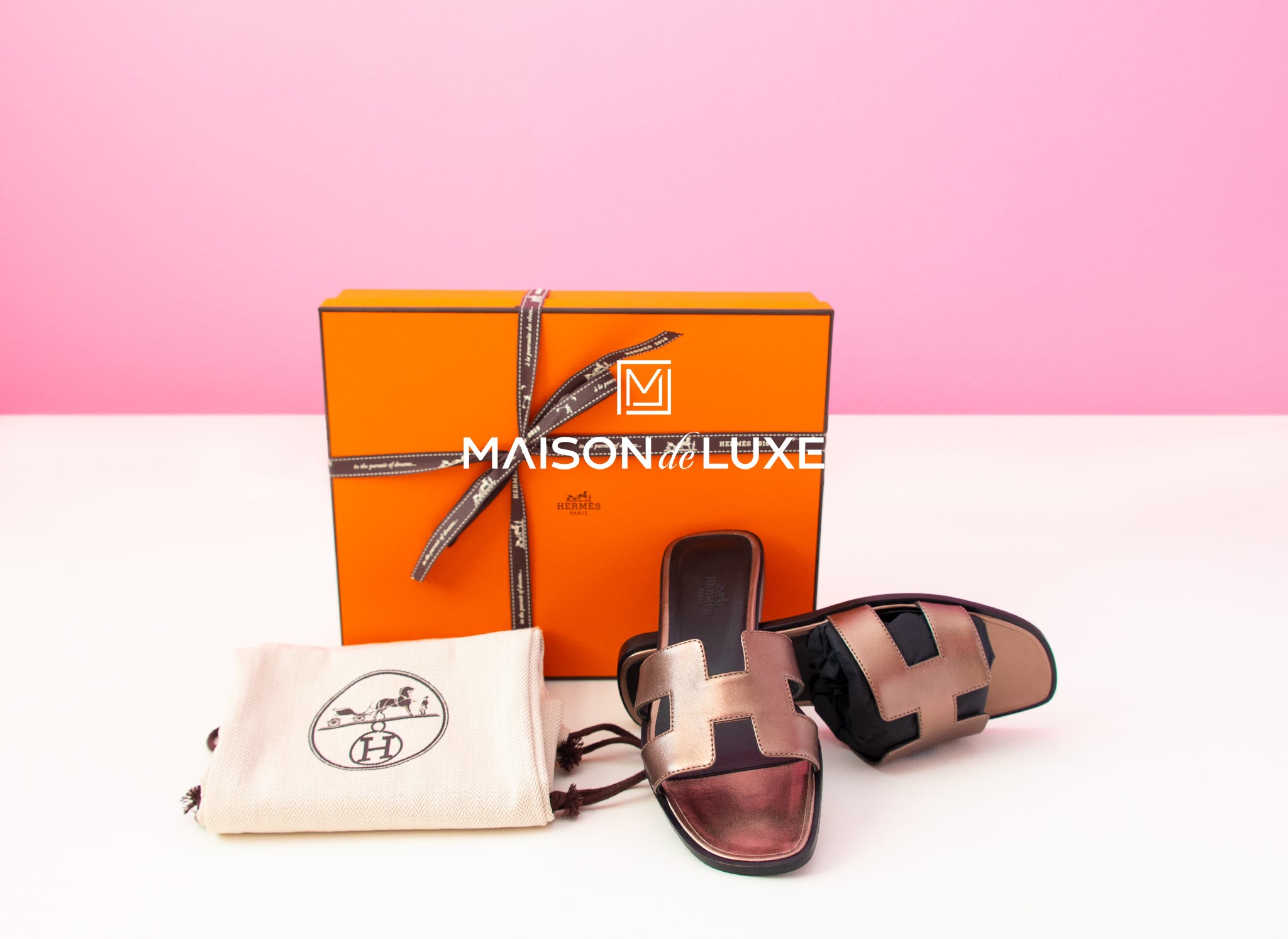 Hermes Women's Canvas Noisette / Beige Dore Oran 37.5 Sandal Shoes – MAISON  de LUXE