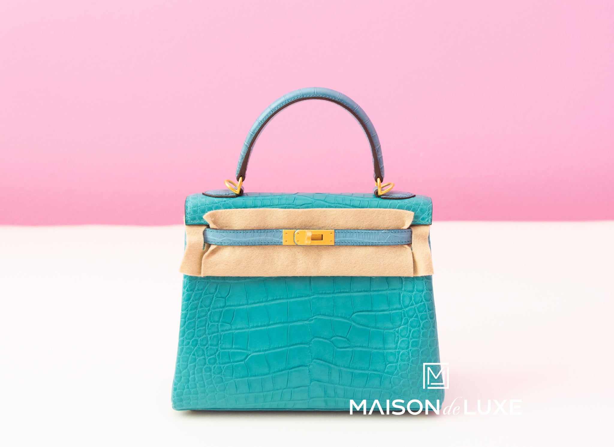 Hermes Blue Paon + Bleu Saint CYR HSS Crocodile Alligator Kelly 25 Bag –  MAISON de LUXE