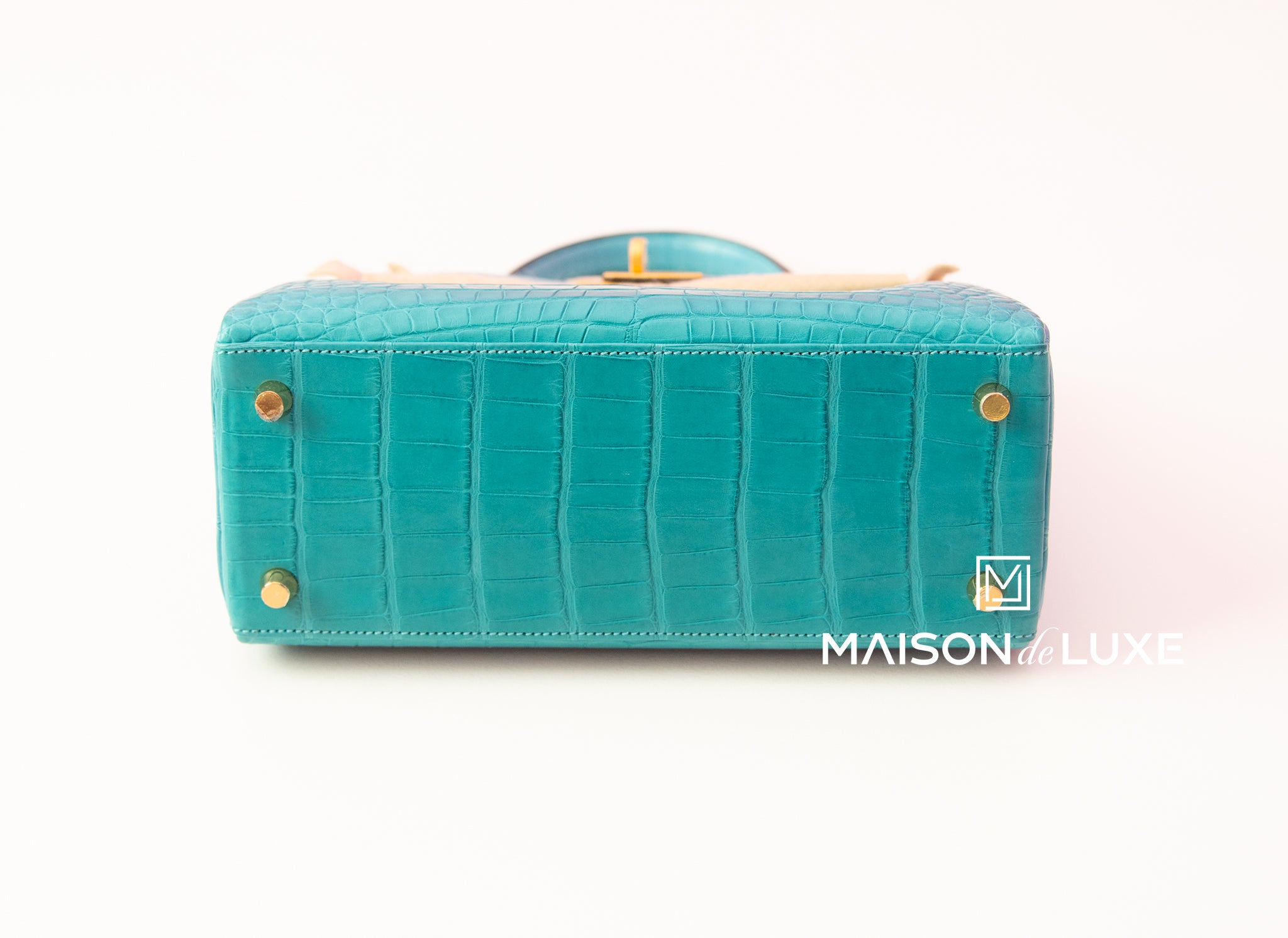 Hermes Bleu Blue Paon GHW Epsom Sellier Kelly 25 Handbag Lagon Lagoon –  MAISON de LUXE