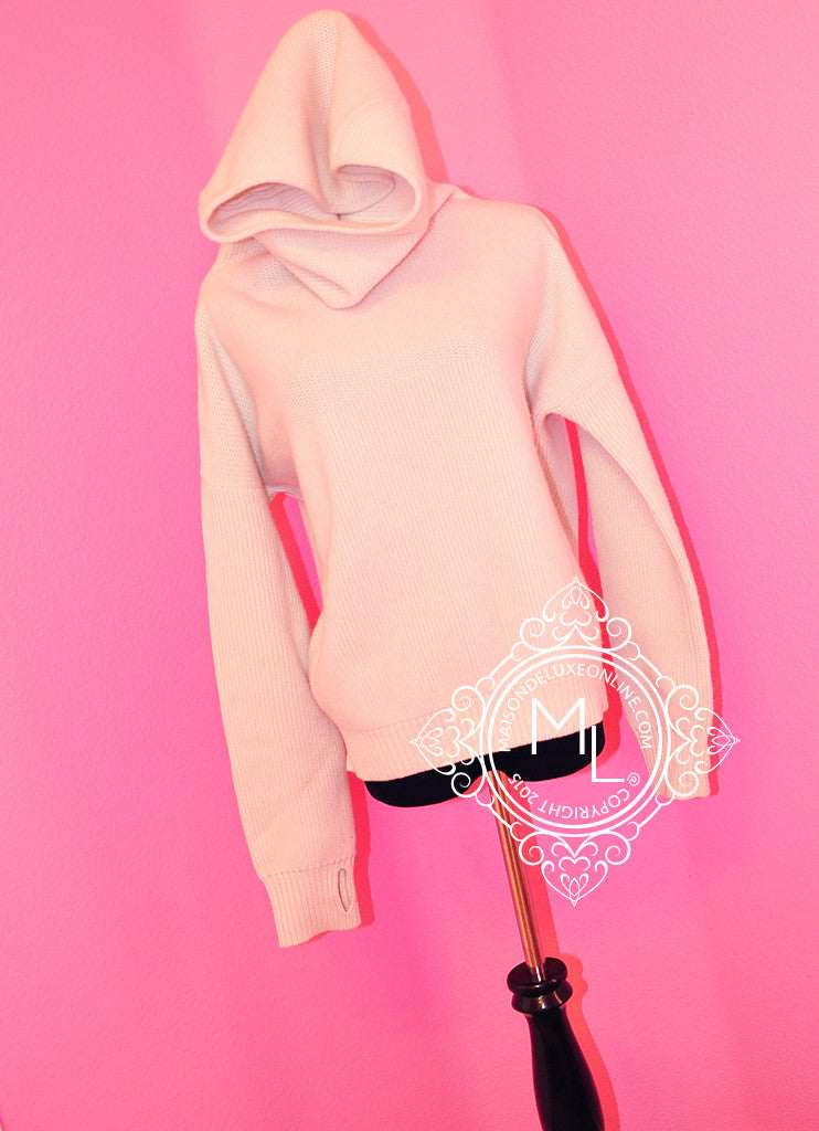 Hermes Cashmere Craie White Turtleneck Sweater with Glove EU 40 - New - MAISON de LUXE - 1