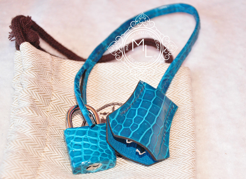 Birkin 30 Porosus Crocodile Blue Tempete