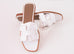 Hermes Womens White Oran Sandal Slipper 37 Shoes