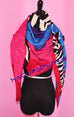 Hermes Cashmere 140 GM Zebra Pegasus Pink Blue Purple Shawl Scarf - New - MAISON de LUXE - 3