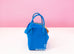 Hermes Blue Hydra Clemence Lindy 30 Handbag